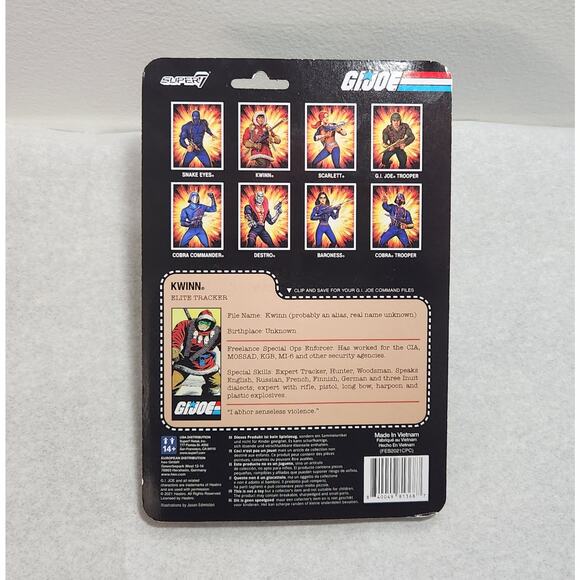 G. I. Joe Kwinn Elite Tracker Super 7 Reaction figure 4" Action Figure Brand New - Picture 5 of 7